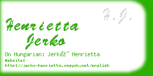 henrietta jerko business card